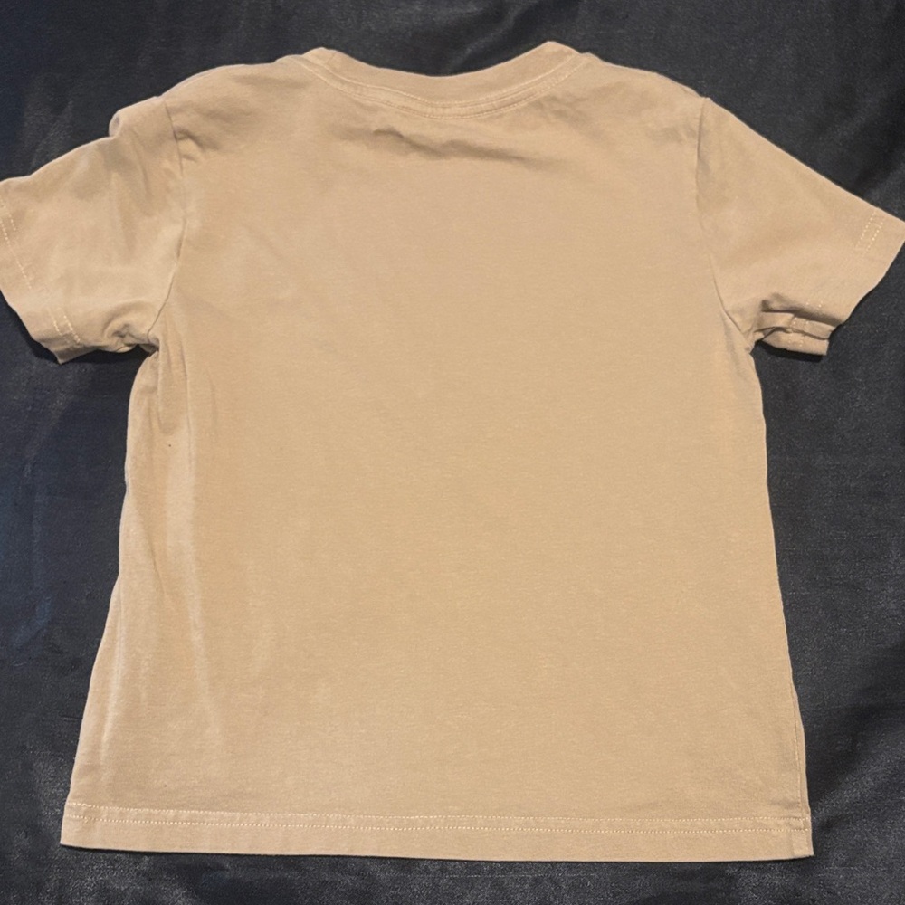 Ralph Lauren Kids Khaki Tee with Orange Pony Logo - Picture 3 of 3